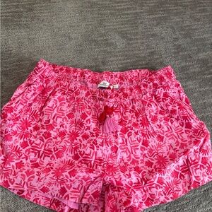 Pink Floral Patterned Shorts